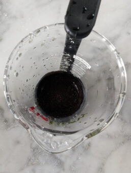 French press showing Figgee coffee mix