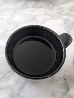 Cup containing fig coffee