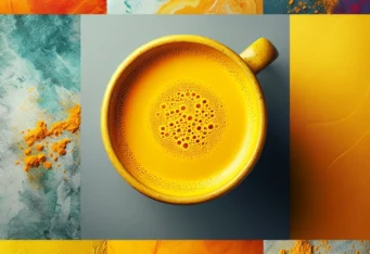 Cup showing Golden Milk from above